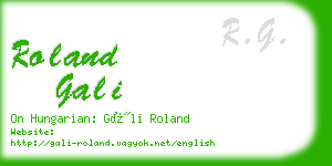 roland gali business card